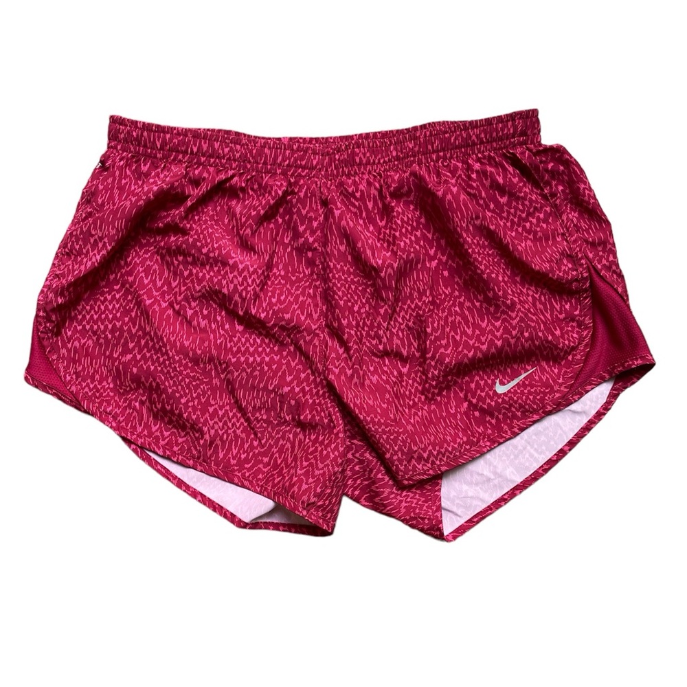 Nike Dri-Fit Running Shorts Red pattern Size Small (size 2-4) Brief attached